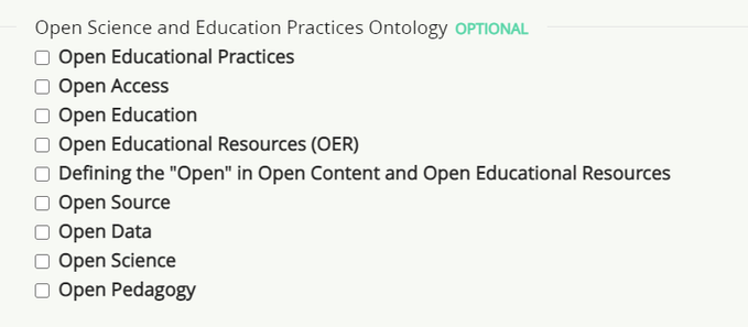 A photo of the Open Ed Ontology Choices