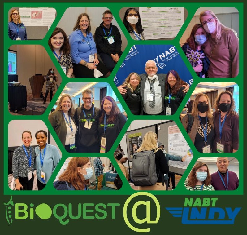 NABT 2022 collage of BioQUESTers in action. 