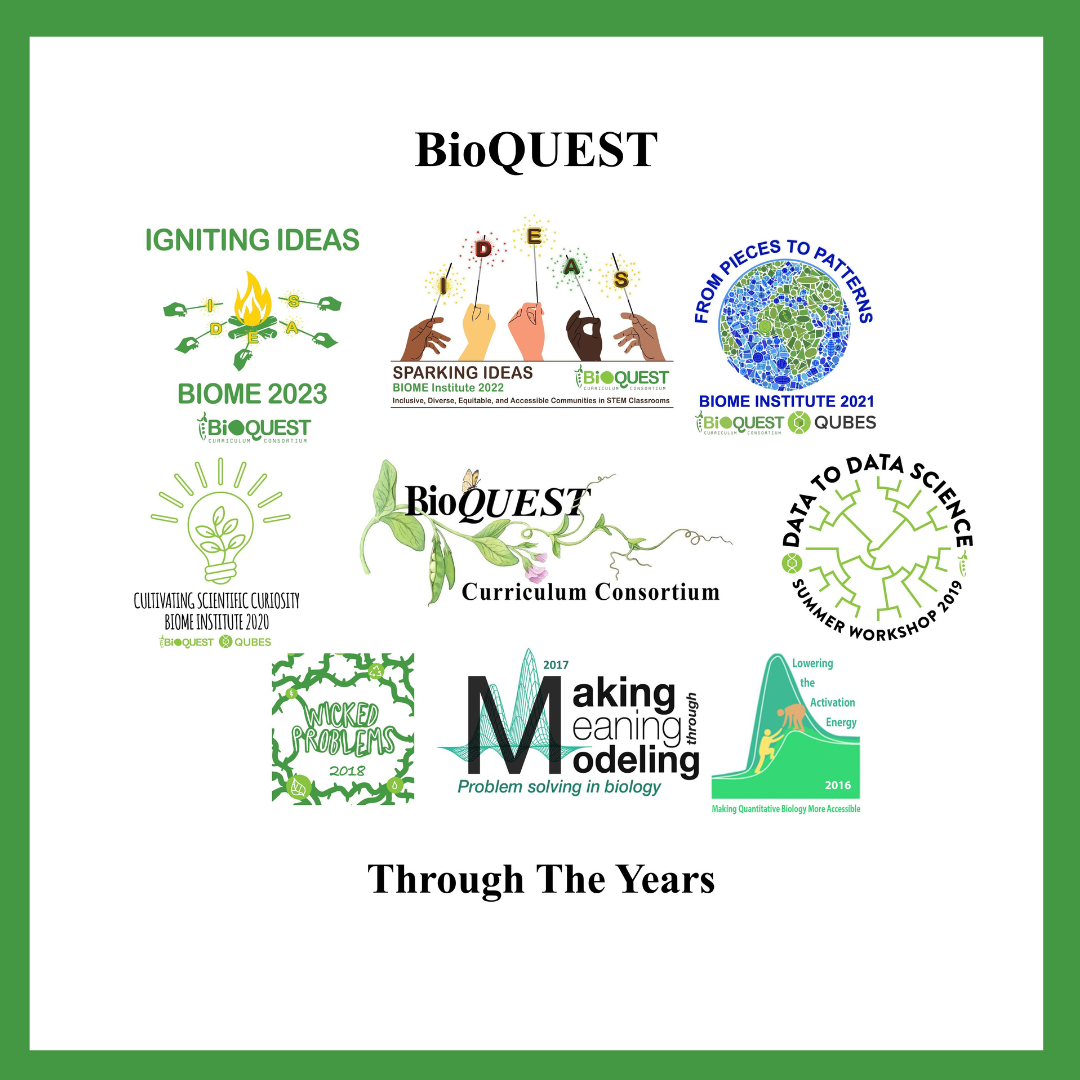 BioQUEST logos through the years