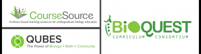 CourseSource, QUBES, BioQUEST logos