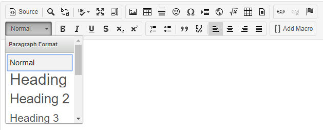 toolbar with header options displayed
