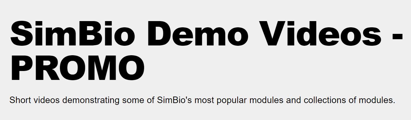 SimBio Demo Videos - PROMO Short videos demonstrating some of SimBio's most popular modules and collections of modules.