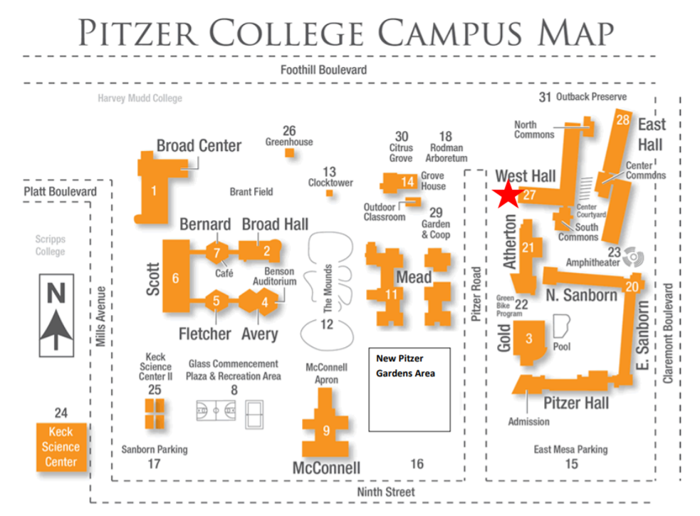 map of pitzer campus