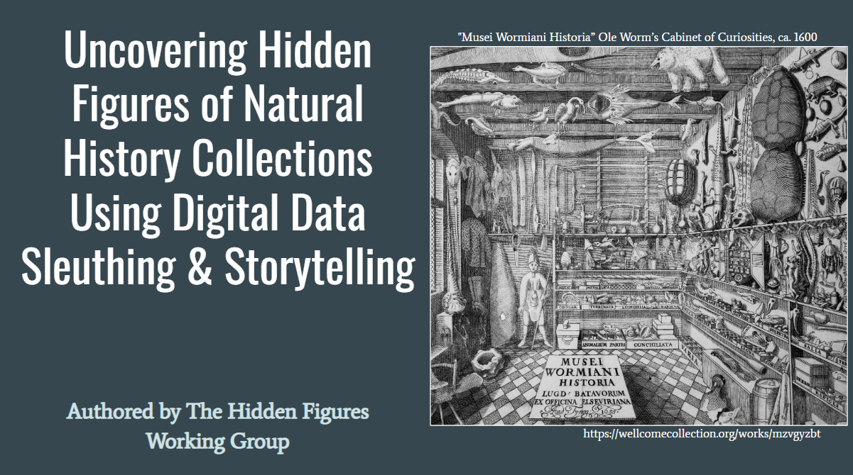 Uncovering Hidden Figures of Natural History Collections Using Digital Data Sleuthing &amp; Storytelling
