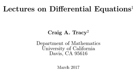 2017-Craig_Tracy-Lectures on Differential Equations