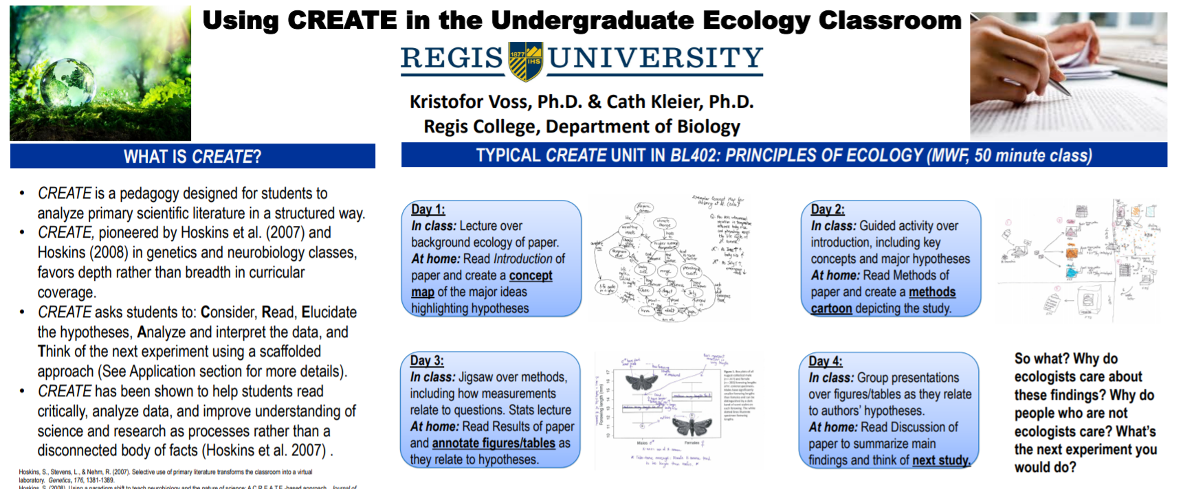 Using CREATE in the Undergraduate Ecology Classroom