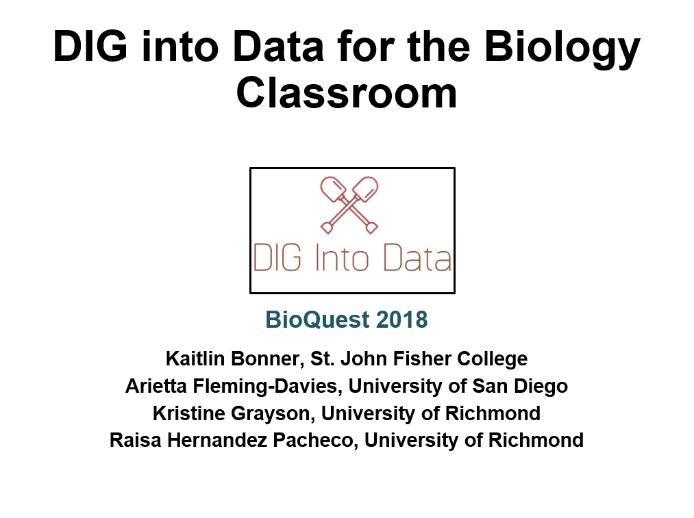 DIG into Data for the Biology Classroom