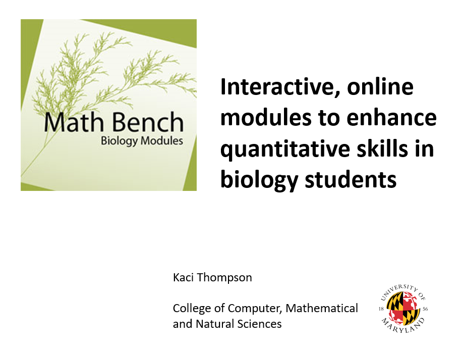 Interactive, online modules to enhance quantitative skills in biology students