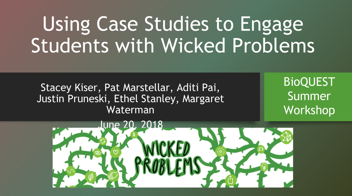 Using Case Studies to Engage Students in Wicked Problems